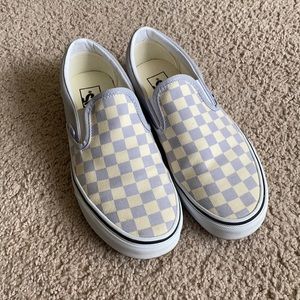 VANS women’s size 8 Gray Dawn Checkered Slip-ons!